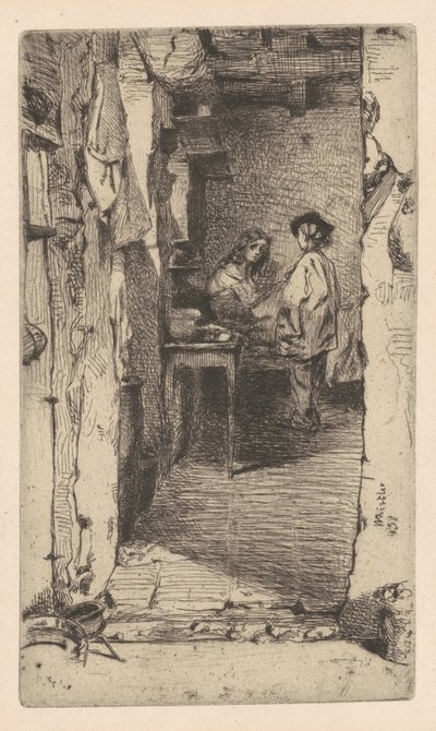 ラグピッカーズ、ムフタール地区、パリ 作： James Abbott McNeill Whistler