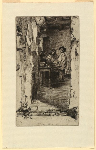 ラグピッカーズ、ムフタール地区、パリ 作： James Abbott McNeill Whistler