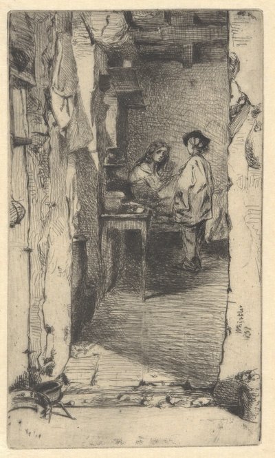 ラグピッカーズ、ムフタール地区、パリ 作： James Abbott McNeill Whistler