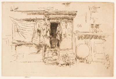 ラグ・ショップ、ミルマンズ・ロウ、チェルシー 作： James McNeill Whistler