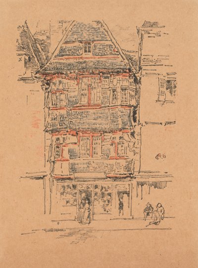 赤い家、パンポル 作： James Abbott McNeill Whistler