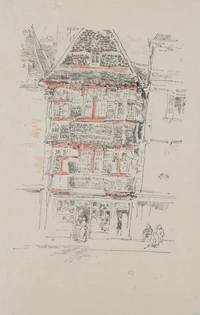 赤い家、パンポル 作： James Abbott McNeill Whistler