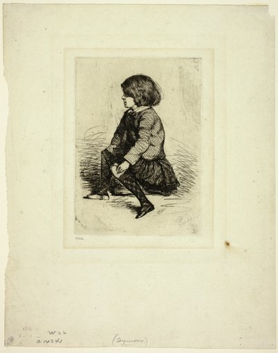 シーモア・ヘイデン・ジュニア、着席 作： James Abbott McNeill Whistler