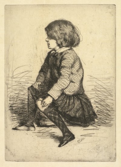 シーモア・ヘイデン・ジュニア、着席 作： James McNeill Whistler