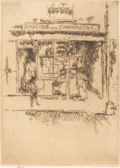 シェービングとシャンプー 作： James Abbott McNeill Whistler