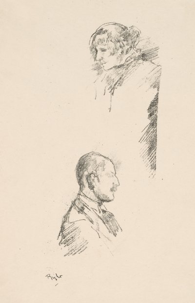 フィリップ嬢と A. スタッド氏のスケッチ 作： James Abbott McNeill Whistler