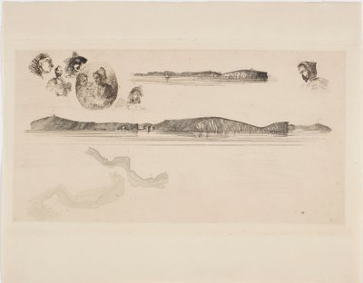 海岸測量板のスケッチ 作： James Abbott McNeill Whistler