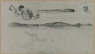 海岸測量板のスケッチ 作： James Abbott McNeill Whistler