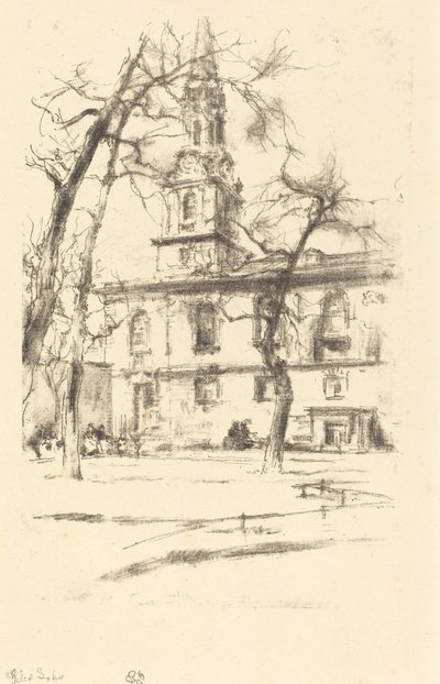 セント ジャイルズ イン ザ フィールズ 作： James Abbott McNeill Whistler