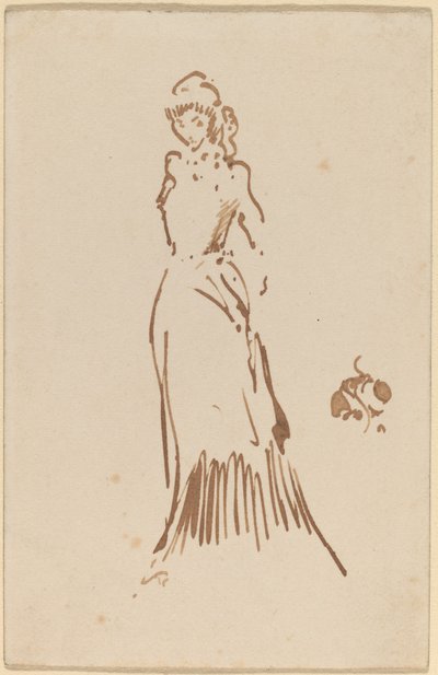 立っている女性の姿 作： James Abbott McNeill Whistler