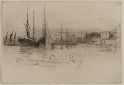 タワーの蒸気船 作： James Abbott McNeill Whistler