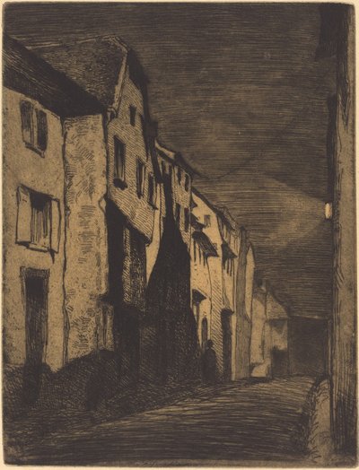 サヴェルヌの通り 作： James Abbott McNeill Whistler