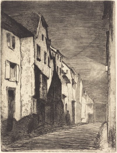 サヴェルヌの通り 作： James Abbott McNeill Whistler
