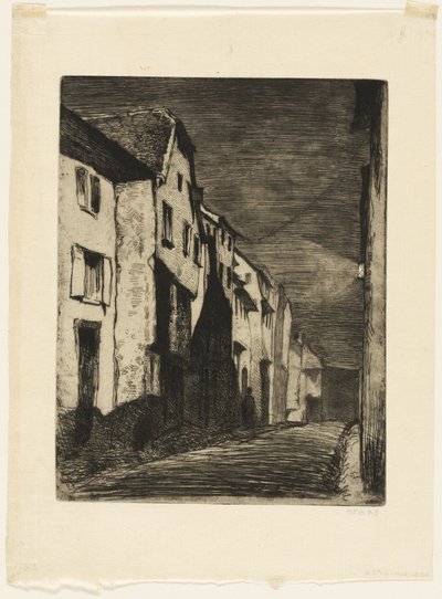 サヴェルヌの通り 作： James Abbott McNeill Whistler