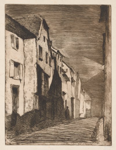 サヴェルヌの通り 作： James Abbott McNeill Whistler