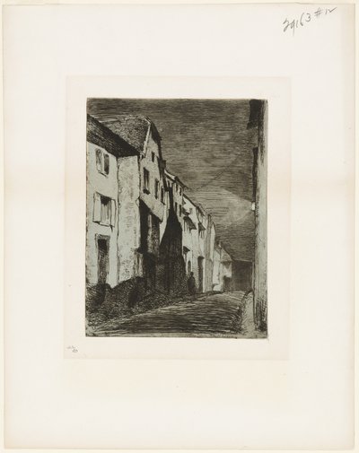 サヴェルヌの通り 作： James Abbott McNeill Whistler