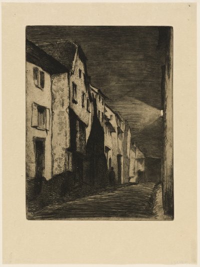 サヴェルヌの通り 作： James Abbott McNeill Whistler