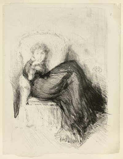 スタディ: モード シーテッド 作： James Abbott McNeill Whistler