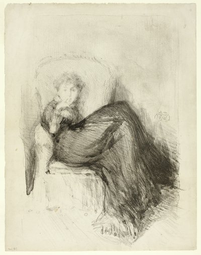 スタディ: モード シーテッド 作： James Abbott McNeill Whistler
