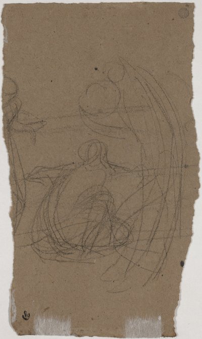 「青と緑の変奏曲」のための習作[裏] 作： James Abbott McNeill Whistler
