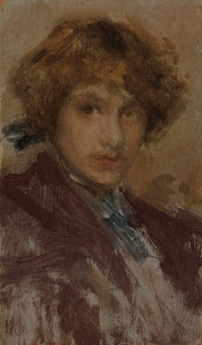 少女の頭と肩の研究 作： James McNeill Whistler
