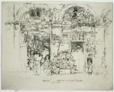 ひまわり、サンジェルマン マーケット、パリ 作： James Abbott McNeill Whistler