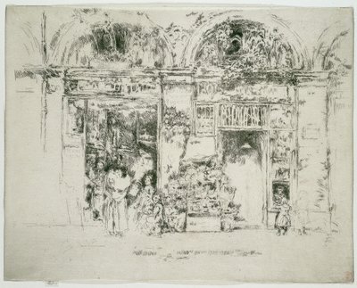 ひまわり、サンジェルマン マーケット、パリ 作： James McNeill Whistler