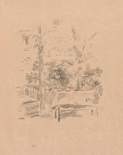 ガーデンでマンツーマン 作： James McNeill Whistler