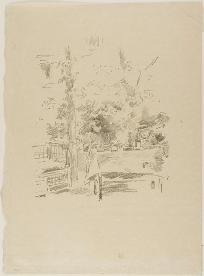 庭でテタテタ 作： James McNeill Whistler