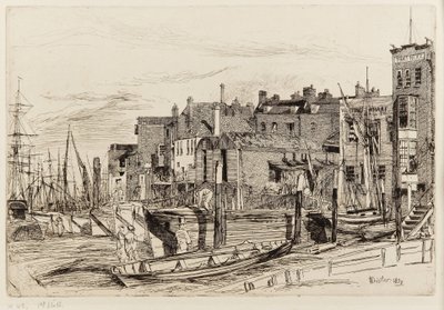 テムズ警察 作： James Abbott McNeill Whistler