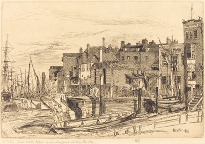 テムズ警察 作： James Abbott McNeill Whistler