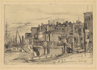 テムズ警察 作： James Abbott McNeill Whistler