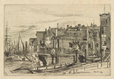 テムズ警察 作： James Abbott McNeill Whistler