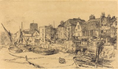 「アダムとイブ」、オールド チェルシー 作： James Abbott McNeill Whistler