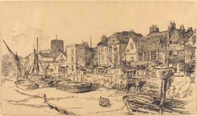 「アダムとイブ」、オールド チェルシー 作： James Abbott McNeill Whistler
