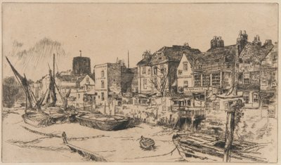 「アダムとイブ」、オールド チェルシー 作： James Abbott McNeill Whistler