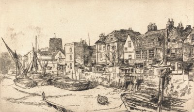 アダムとイブの酒場、オールド チェルシー 作： James Abbott McNeill Whistler
