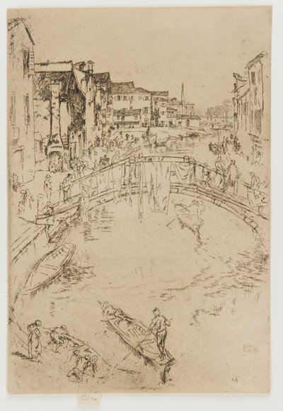 ザ ブリッジ、サンタ マルタ 作： James Abbott McNeill Whistler
