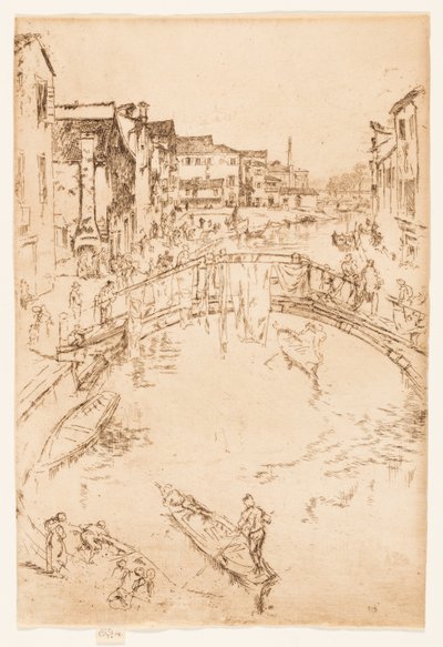 ザ ブリッジ、サンタ マルタ 作： James Abbott McNeill Whistler