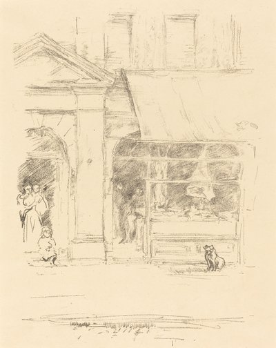 肉屋の犬 作： James Abbott McNeill Whistler