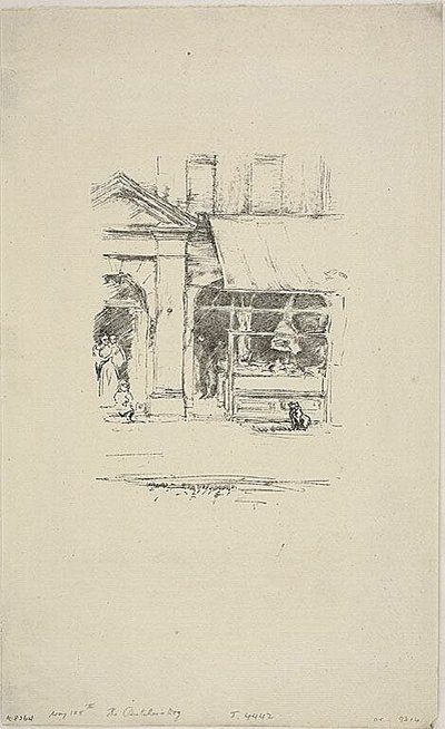 肉屋の犬 作： James McNeill Whistler
