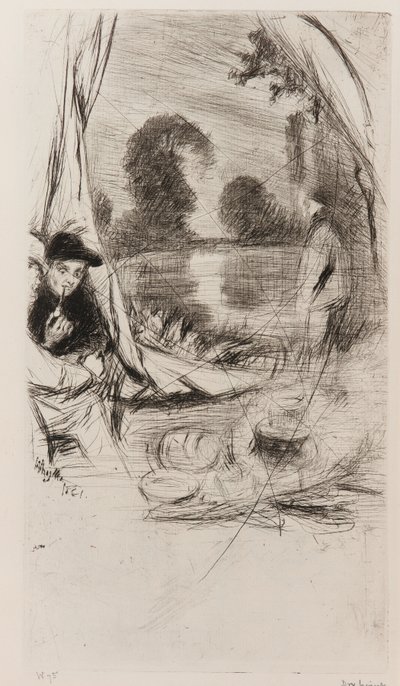 キャンプ 作： James Abbott McNeill Whistler