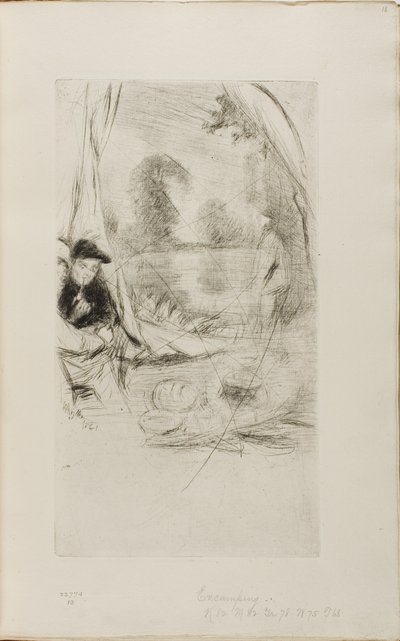キャンプ 作： James Abbott McNeill Whistler