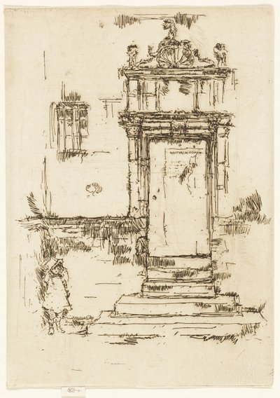 礼拝堂の扉、モントレゾール 作： James Abbott McNeill Whistler