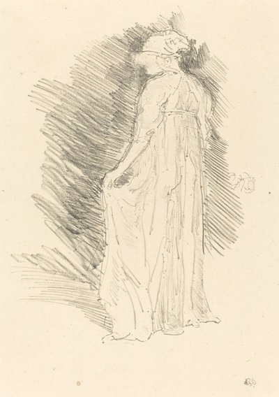 ドレープ姿、背面図 作： James Abbott McNeill Whistler