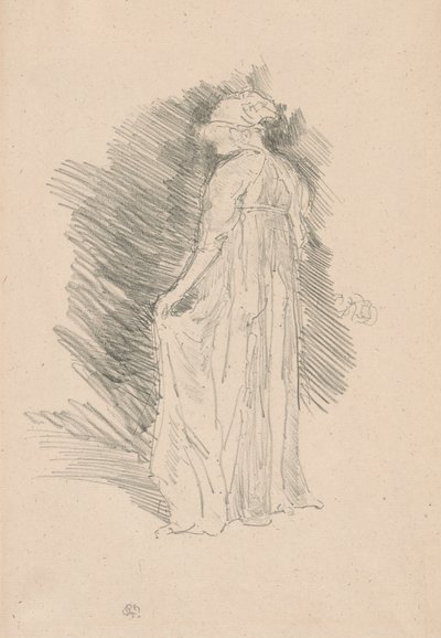 ドレープ姿、背面図 作： James Abbott McNeill Whistler