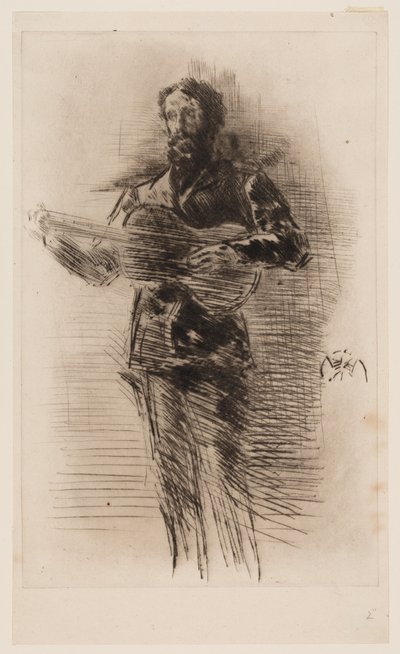 ギタリスト (M.W. リドリー) 作： James Abbott McNeill Whistler
