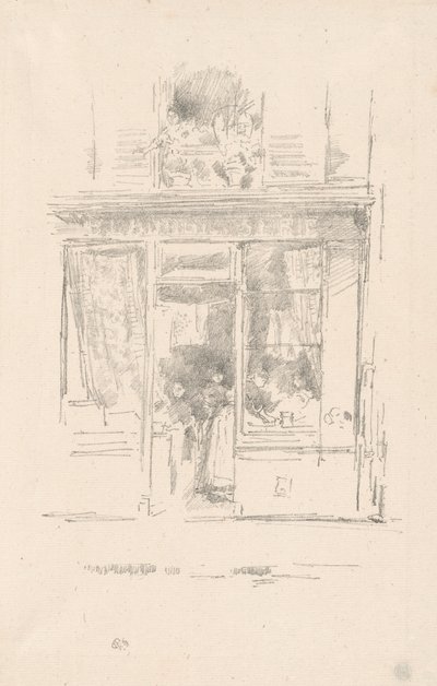 洗濯屋：「ドフィネ広場の洗濯屋」 作： James Abbott McNeill Whistler