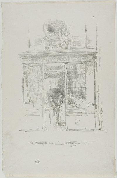 洗濯婦：「ドフィネ広場の洗濯婦」 作： James Abbott McNeill Whistler