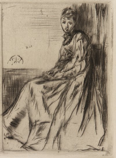 手紙 (モード、着席) 作： James Abbott McNeill Whistler